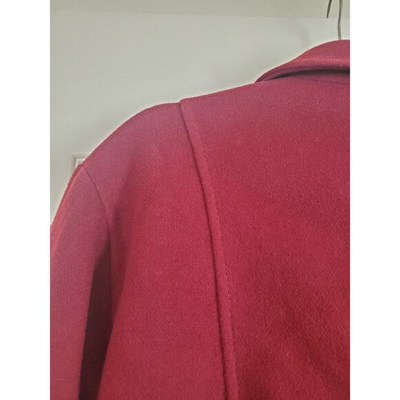 Special ES Style Wool Blend Maroon Academic Short Peacoat Jacket, Women's Small - Picture 11 of 12